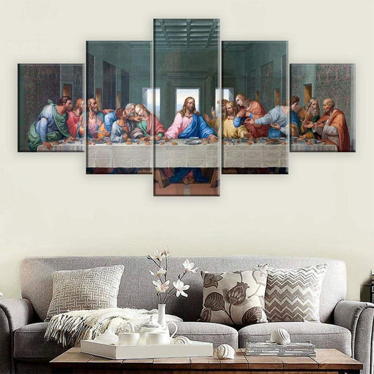 LA CÈNE, LÉONARD DE VINCI - Tableau mural sur toile imprimée - wallartcorner.co.uk