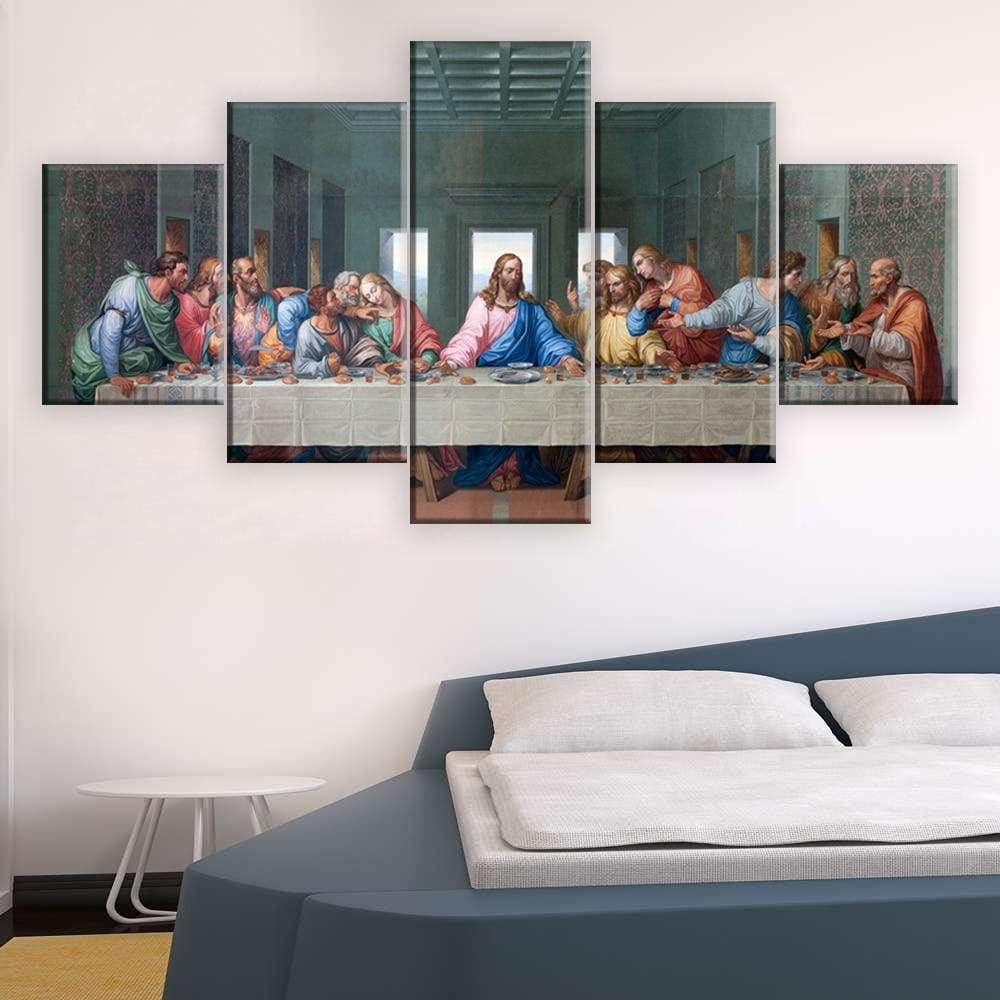 LA CÈNE, LÉONARD DE VINCI - Tableau mural sur toile imprimée - wallartcorner.co.uk
