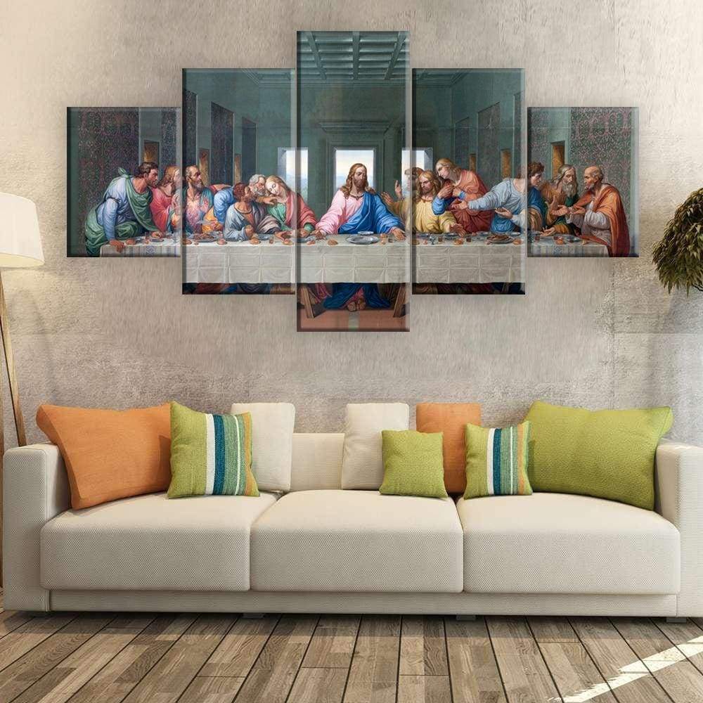 LA CÈNE, LÉONARD DE VINCI - Tableau mural sur toile imprimée - wallartcorner.co.uk