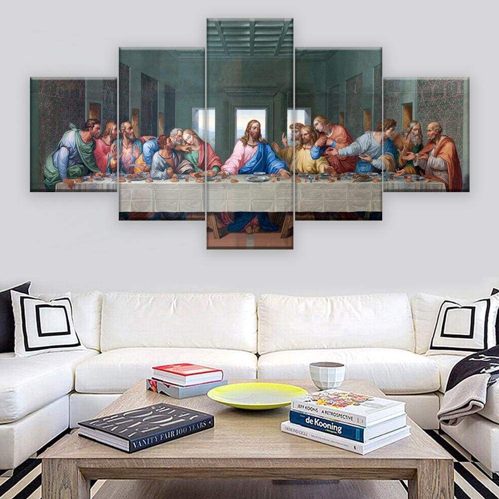 LA CÈNE, LÉONARD DE VINCI - Tableau mural sur toile imprimée - wallartcorner.co.uk