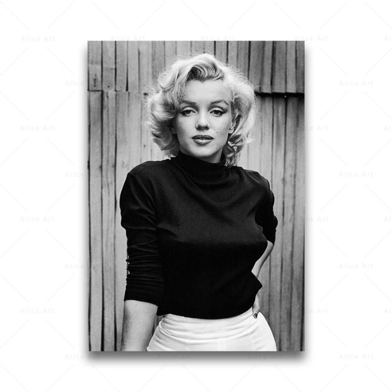 Tableau marilyn monroe noir et blanc toile 1