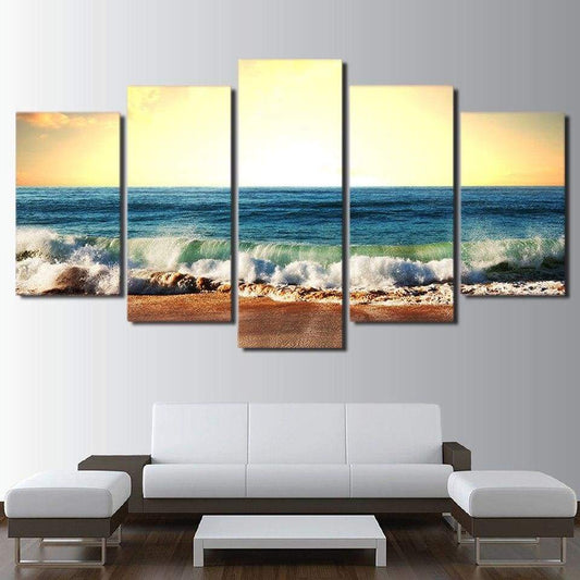PETITES VAGUES - Tableau mural sur toile imprimée - wallartcorner.co.uk