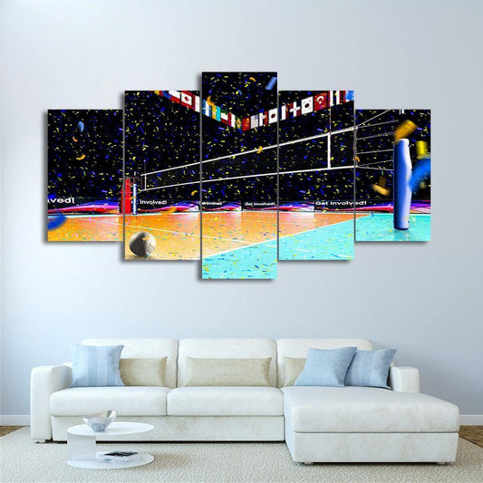 PLUIE DE CONFETTIS - Tableau mural sur toile imprimée - wallartcorner.co.uk