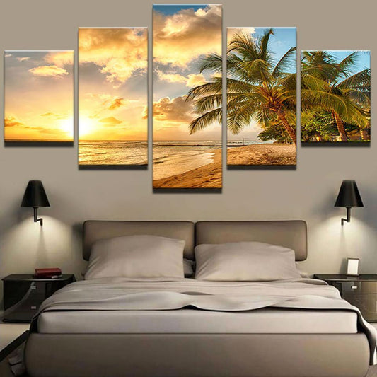 SOUS LES TROPIQUES - Tableau mural sur toile imprimée - wallartcorner.co.uk