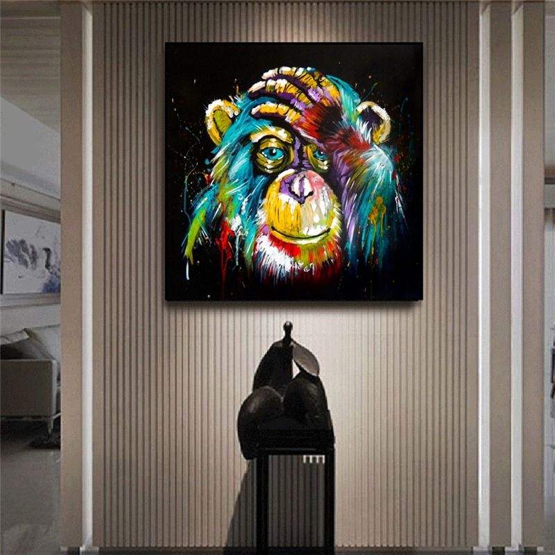 tableau tête de singe