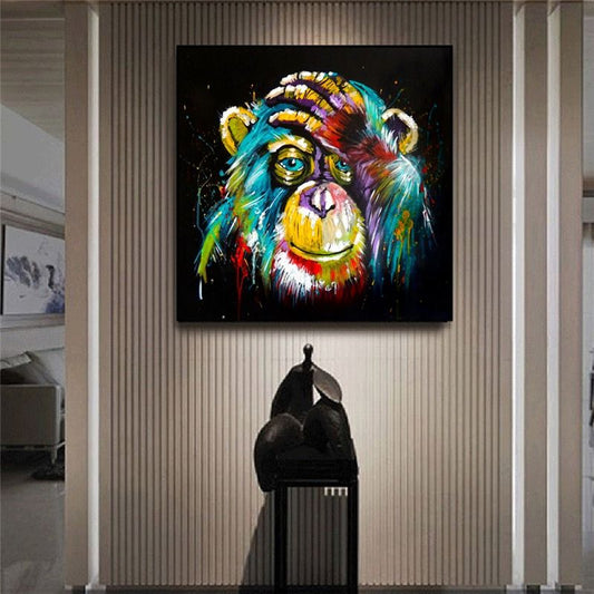 tableau tête de singe