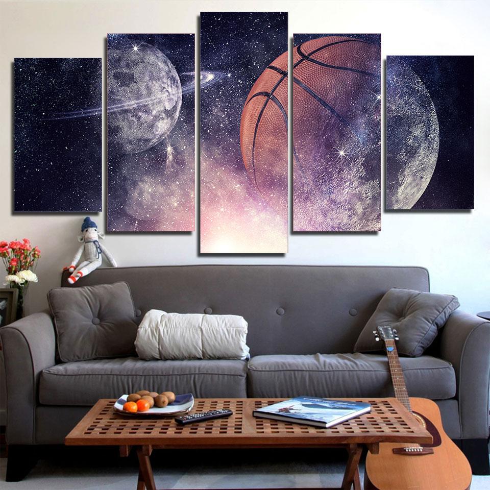 UNIVERS BASKET - Tableau mural sur toile imprimée - wallartcorner.co.uk