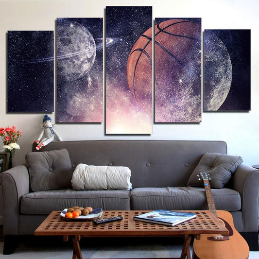 UNIVERS BASKET - Tableau mural sur toile imprimée - wallartcorner.co.uk