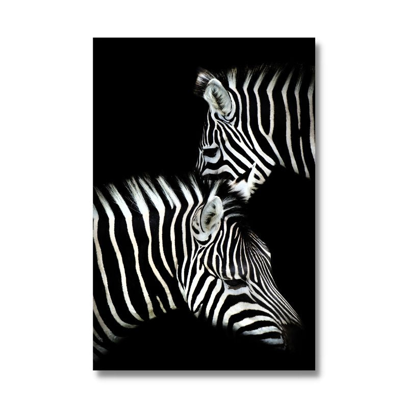 Black and White Zebra Wall Art Canvas Print