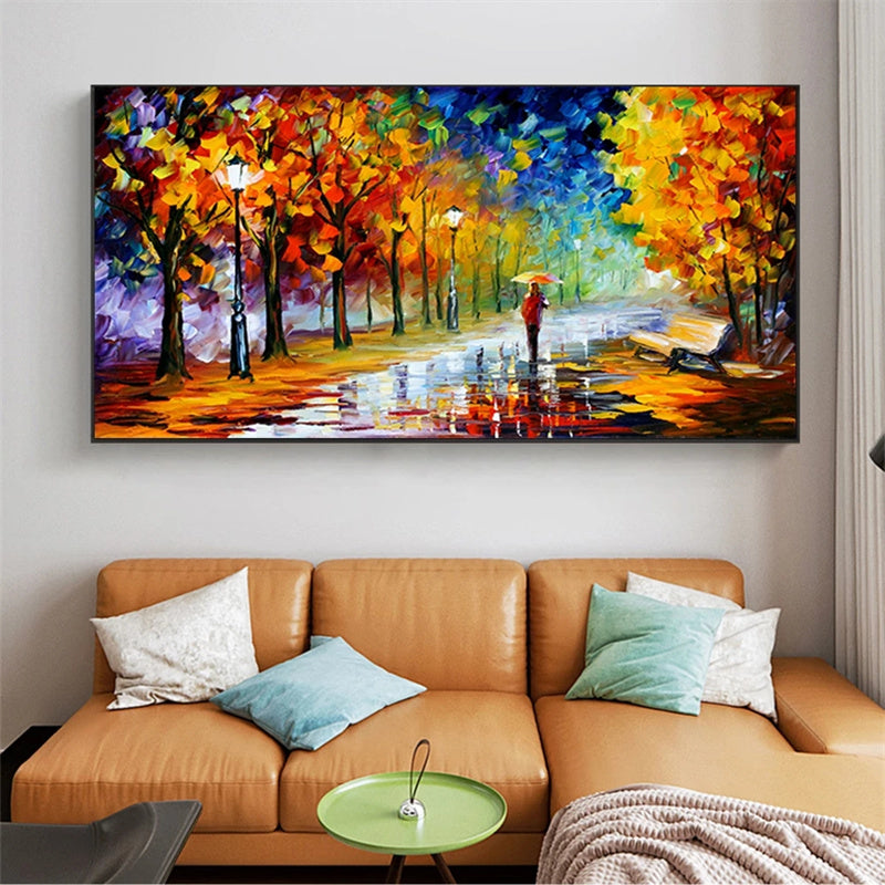 tableaux aquarelle paysages toile