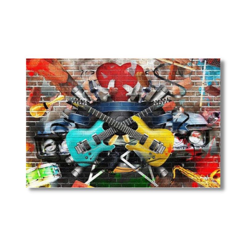 The Painting Street Art Music Wall Art Canvas Print