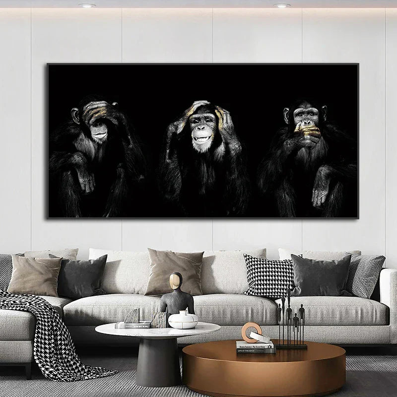 Three Wise Monkeys Canvas Print