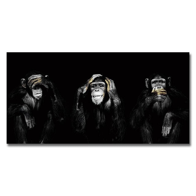 Three Wise Monkeys Canvas Print