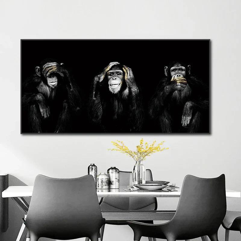 Three Wise Monkeys Canvas Print