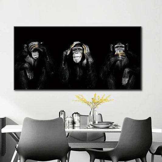 Three Wise Monkeys Canvas Print