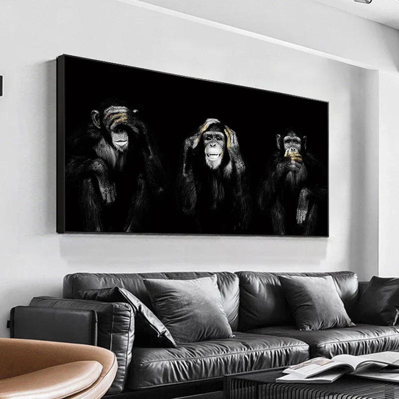 Three Wise Monkeys Canvas Print