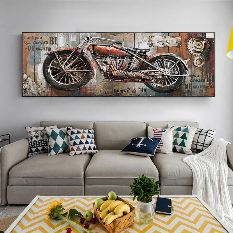 Vintage Motorbike Canvas Print