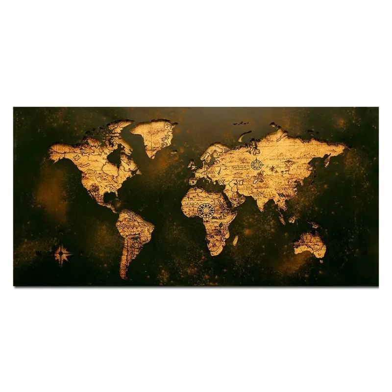 Vintage World Map Canvas Print