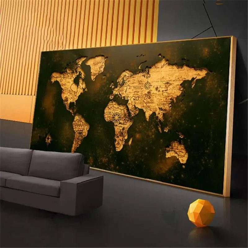 Vintage World Map Canvas Print