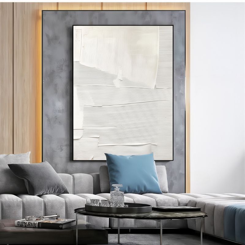 White minimalist canvas print