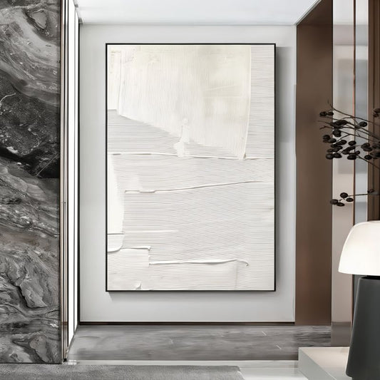 White minimalist canvas print