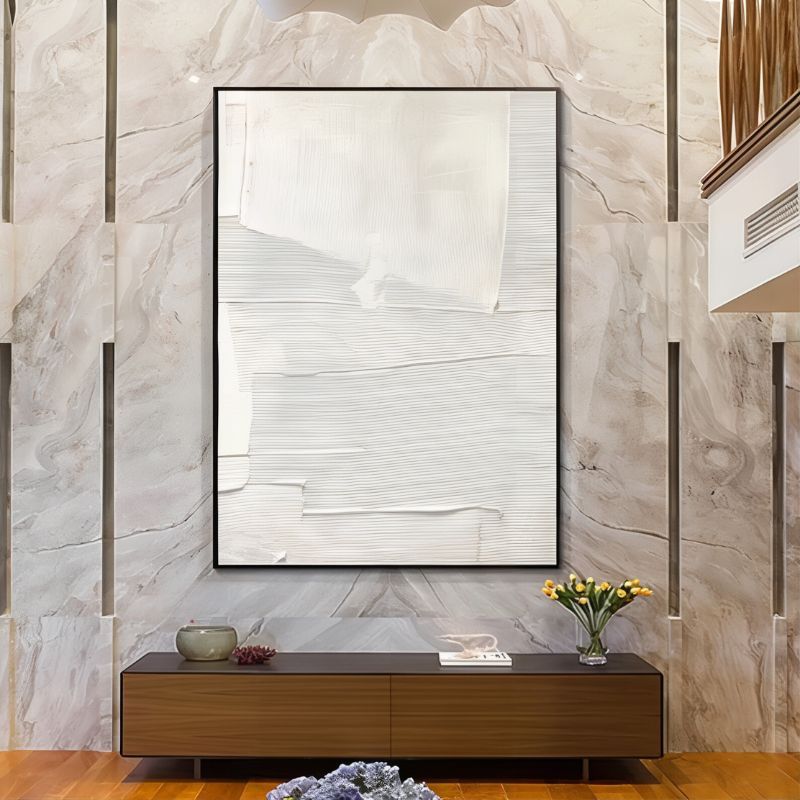 White minimalist canvas print