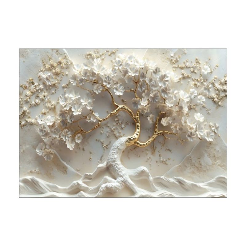 White Tree Wall Art Canvas Print