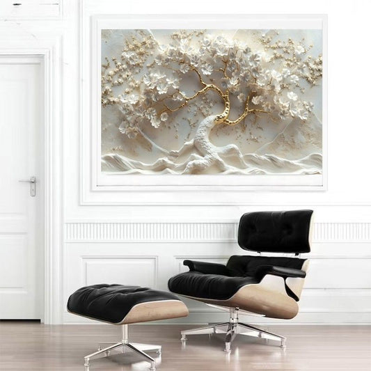 White Tree Wall Art Canvas Print