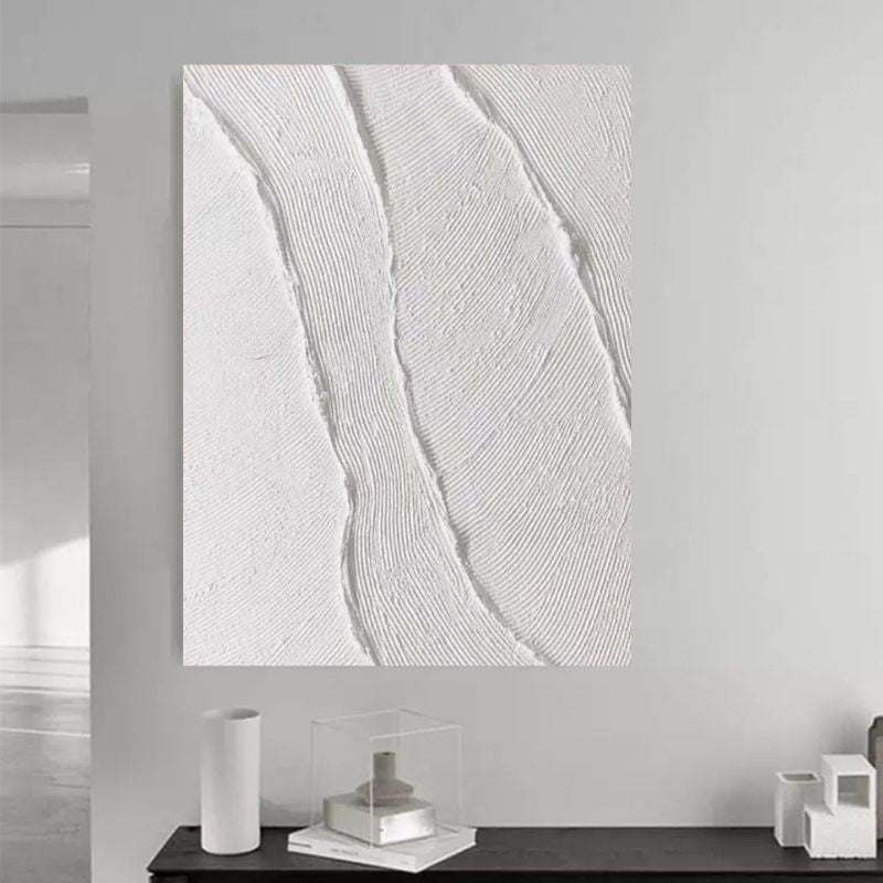 White with a Textured Effect Canvas Print