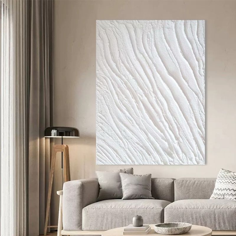 White with a Textured Effect Canvas Print