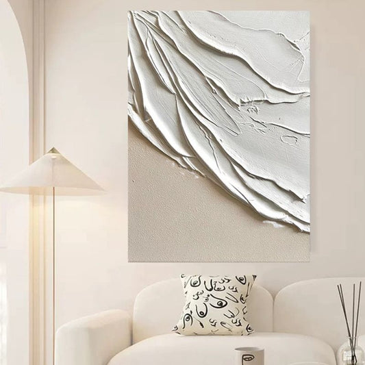 White with a Textured Effect Canvas Print